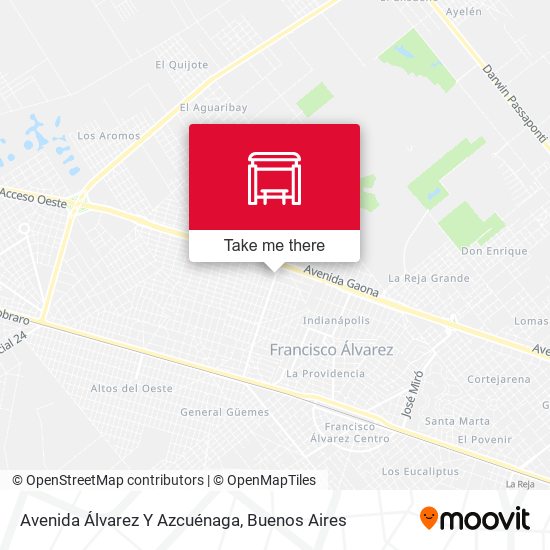 Mapa de Avenida Álvarez Y Azcuénaga