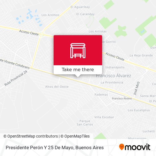 Mapa de Presidente Perón Y 25 De Mayo