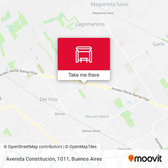 Mapa de Avenida Constitución, 1011