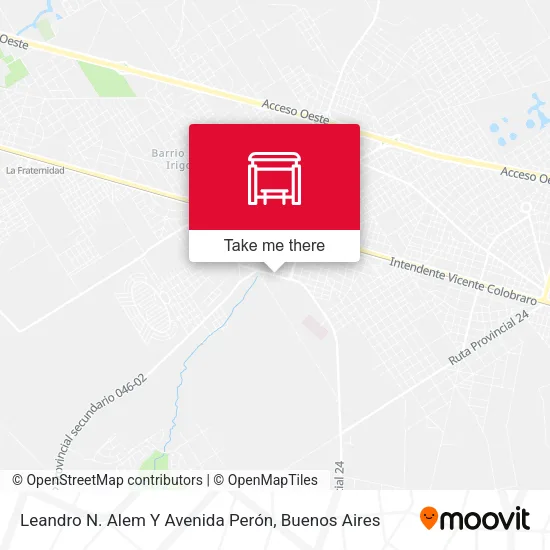 Leandro N. Alem Y Avenida Perón map