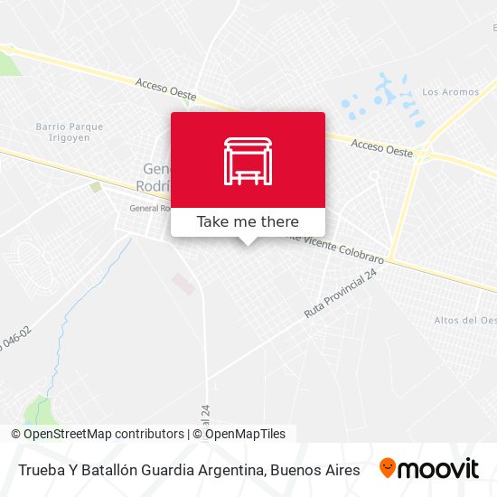 Trueba Y Batallón Guardia Argentina map
