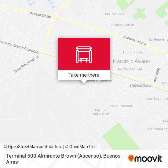 Terminal 500 Almirante Brown (Ascenso) map