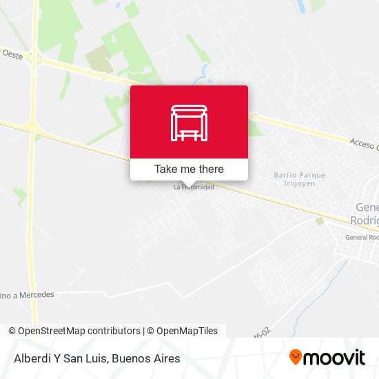 Alberdi Y San Luis map