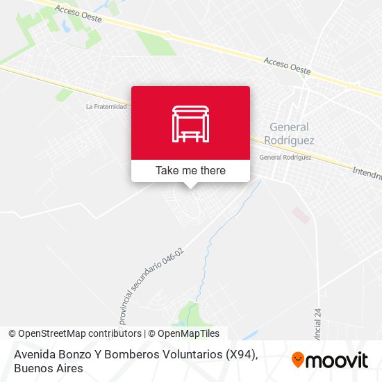 Mapa de Avenida Bonzo Y Bomberos Voluntarios (X94)