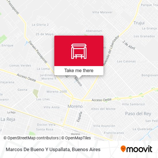 Marcos De Bueno Y Uspallata map