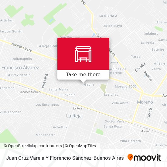 Juan Cruz Varela Y Florencio Sánchez map