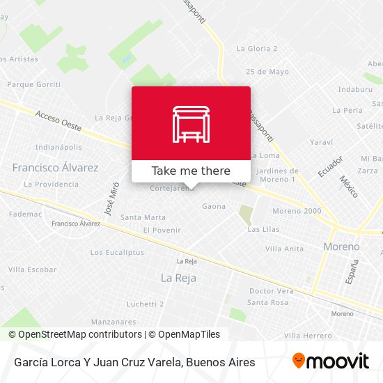 García Lorca Y Juan Cruz Varela map