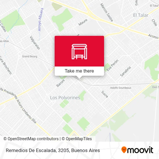 Remedios De Escalada, 3205 map