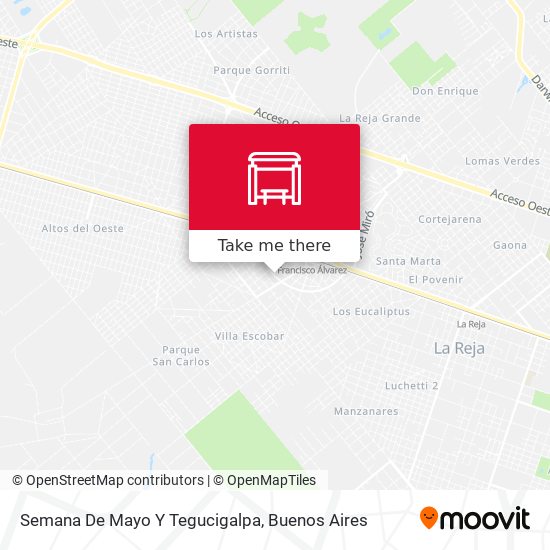 Mapa de Semana De Mayo Y Tegucigalpa
