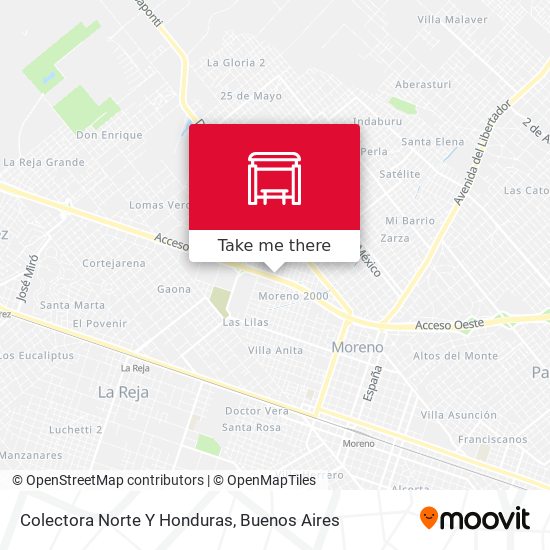 Colectora Norte Y Honduras map