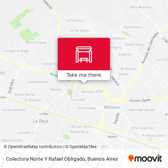 Colectora Norte Y Rafael Obligado map