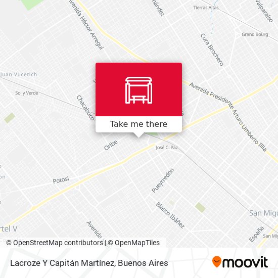 Lacroze Y Capitán Martínez map