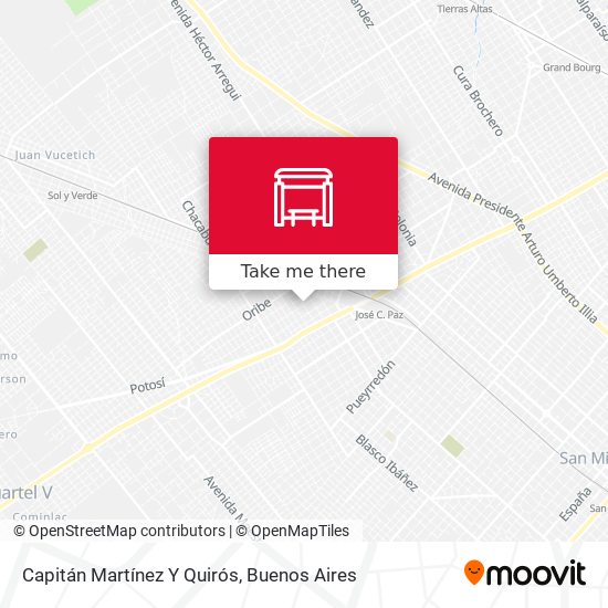 Capitán Martínez Y Quirós map