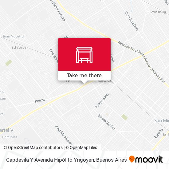 Mapa de Capdevila Y Avenida Hipólito Yrigoyen