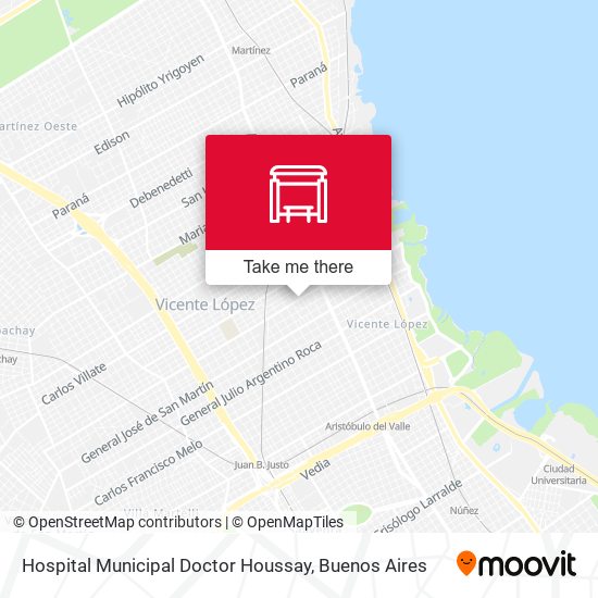 Mapa de Hospital Municipal Doctor Houssay