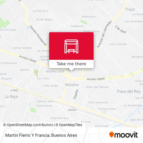 Martín Fierro Y Francia map