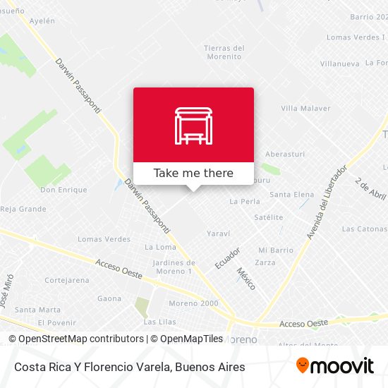 Mapa de Costa Rica Y Florencio Varela