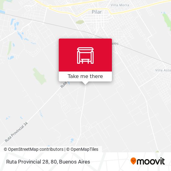 Mapa de Ruta Provincial 28, 80