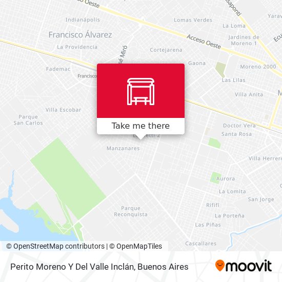 Mapa de Perito Moreno Y Del Valle Inclán