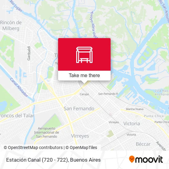 Mapa de Estación Canal (720 - 722)