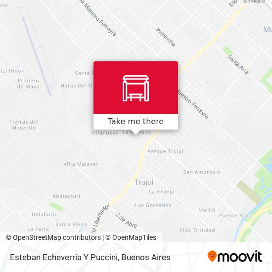 Esteban Echeverría Y Puccini map