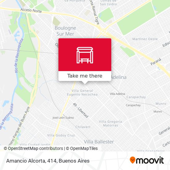 Amancio Alcorta, 414 map