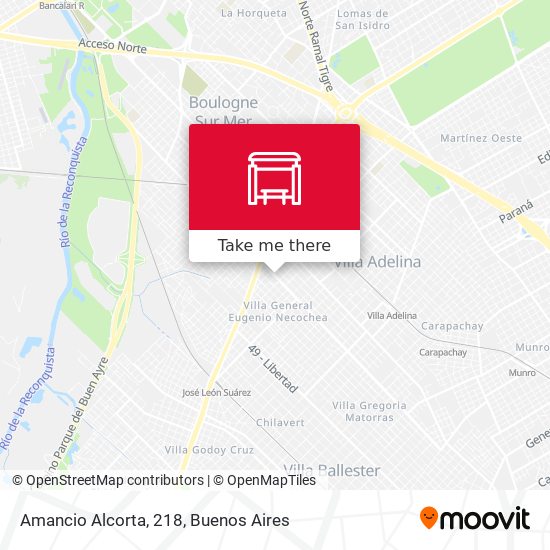 Amancio Alcorta, 218 map