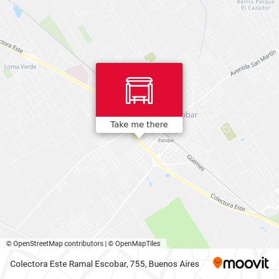 Mapa de Colectora Este Ramal Escobar, 755