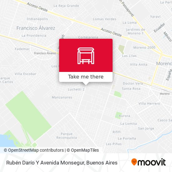 Rubén Darío Y Avenida Monsegur map