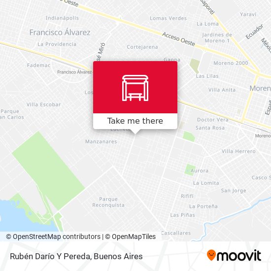 Mapa de Rubén Darío Y Pereda