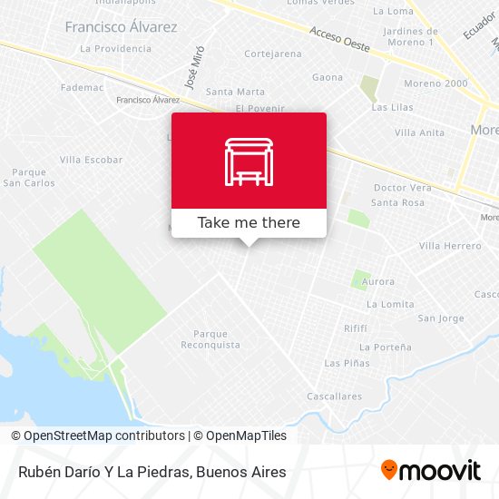Mapa de Rubén Darío Y La Piedras