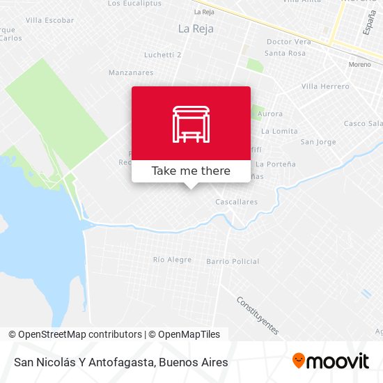 San Nicolás Y Antofagasta map