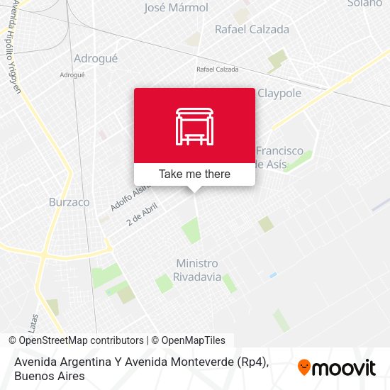 Avenida  Argentina Y Avenida Monteverde (Rp4) map
