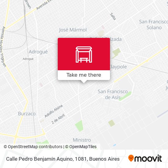 Mapa de Calle Pedro Benjamín Aquino, 1081
