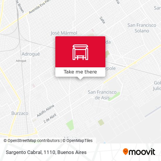 Sargento Cabral, 1110 map