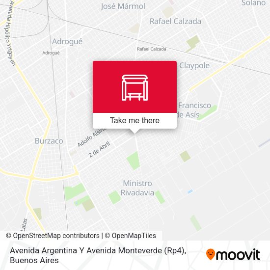 Avenida Argentina Y Avenida Monteverde (Rp4) map