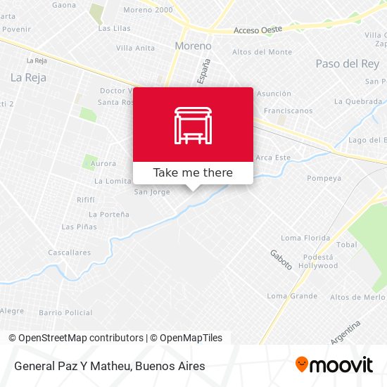 General Paz Y Matheu map