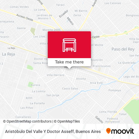Aristóbulo Del Valle Y Doctor Asseff map