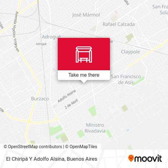 El Chiripá Y Adolfo Alsina map