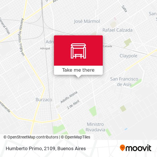 Humberto Primo, 2109 map
