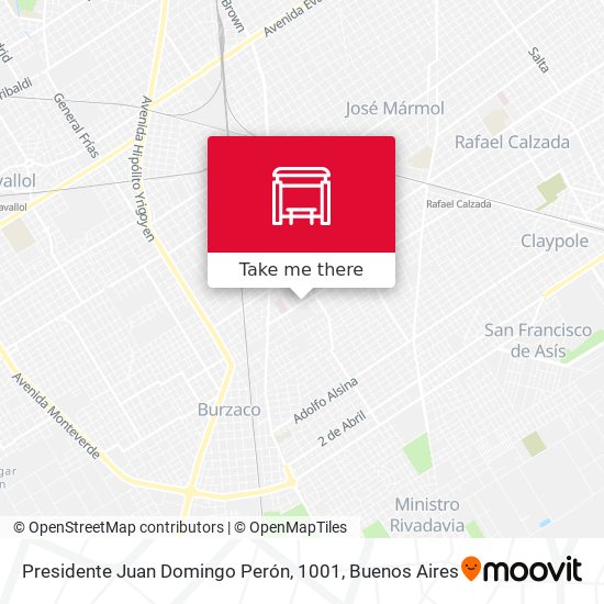 Mapa de Presidente Juan Domingo Perón, 1001