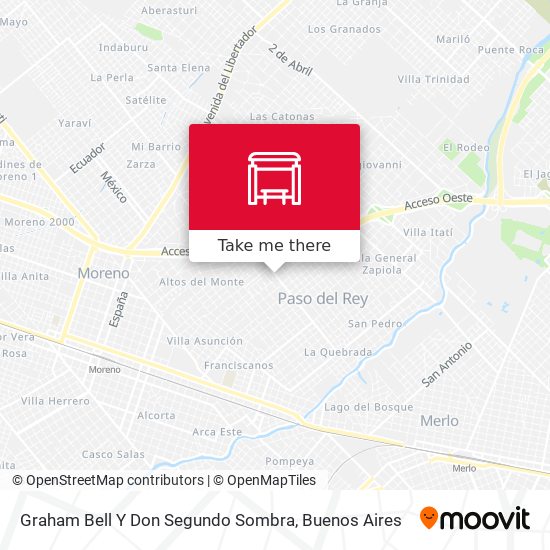 Mapa de Graham Bell Y Don Segundo Sombra