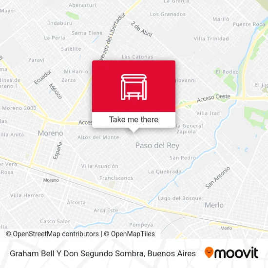 Graham Bell Y Don Segundo Sombra map