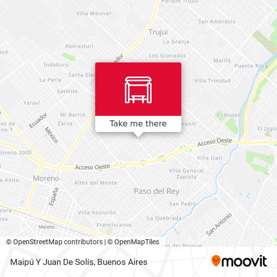 Maipú Y Juan De Solís map