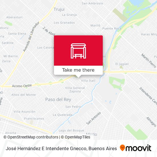 Mapa de José Hernández E Intendente Gnecco