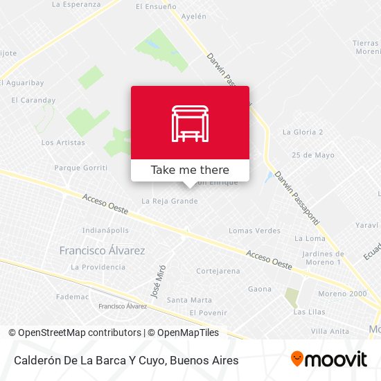 Calderón De La Barca Y Cuyo map