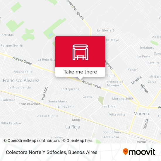 Mapa de Colectora Norte Y Sófocles