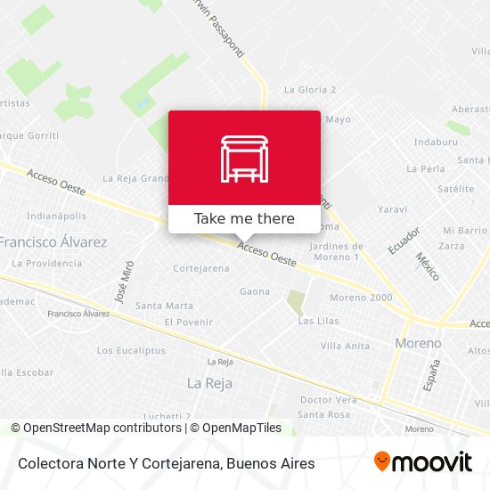 Colectora Norte Y Cortejarena map