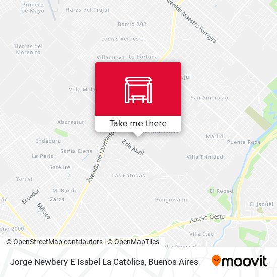 Jorge Newbery E Isabel La Católica map