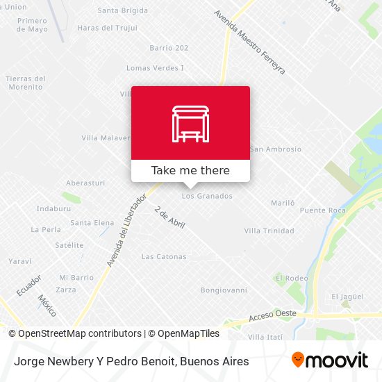 Jorge Newbery Y Pedro Benoit map